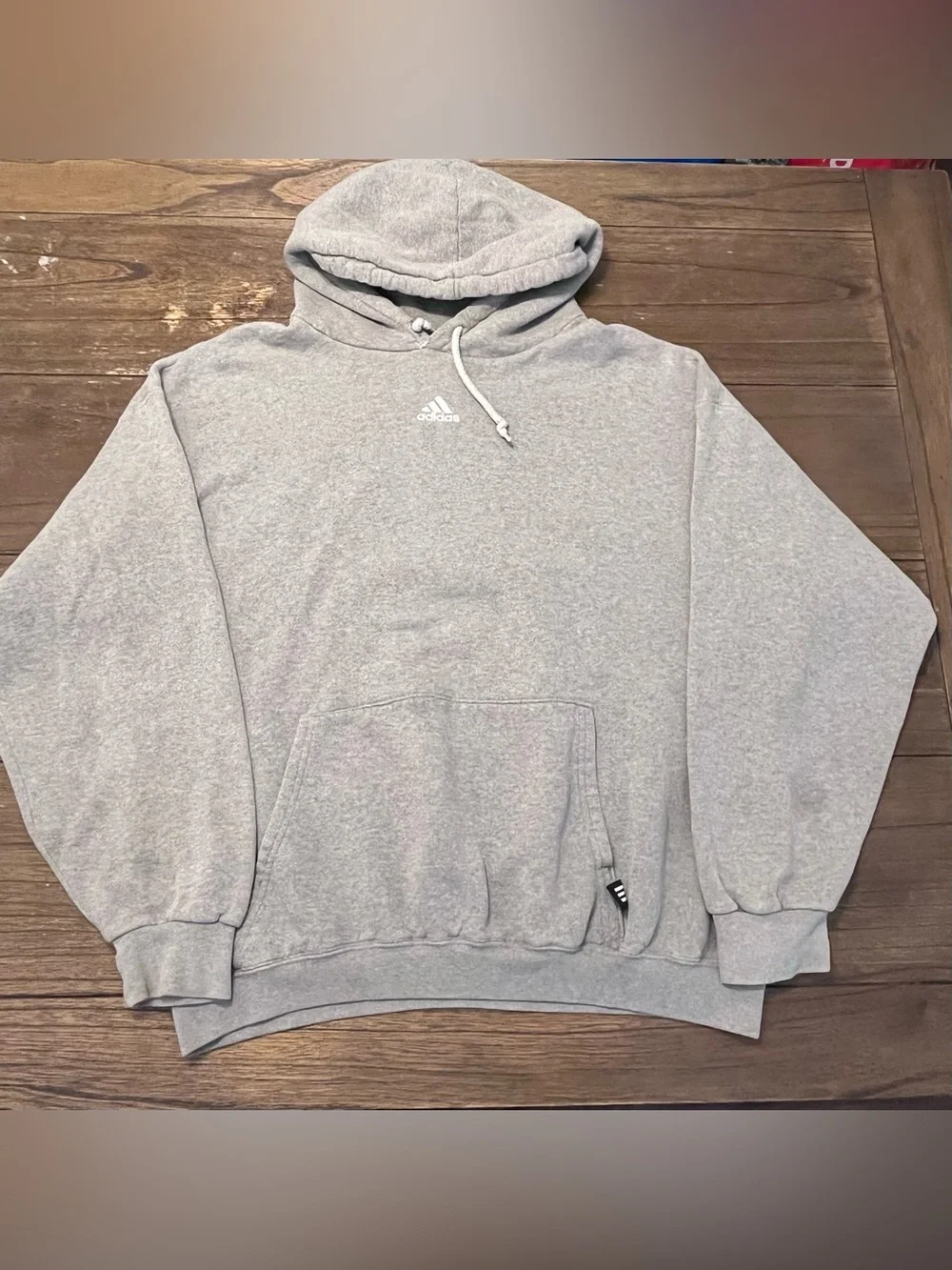 Vintage Adidas Grey Hoodie Mens XL Made in USA